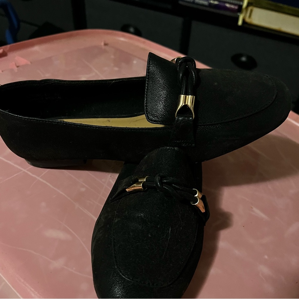 Black loafers